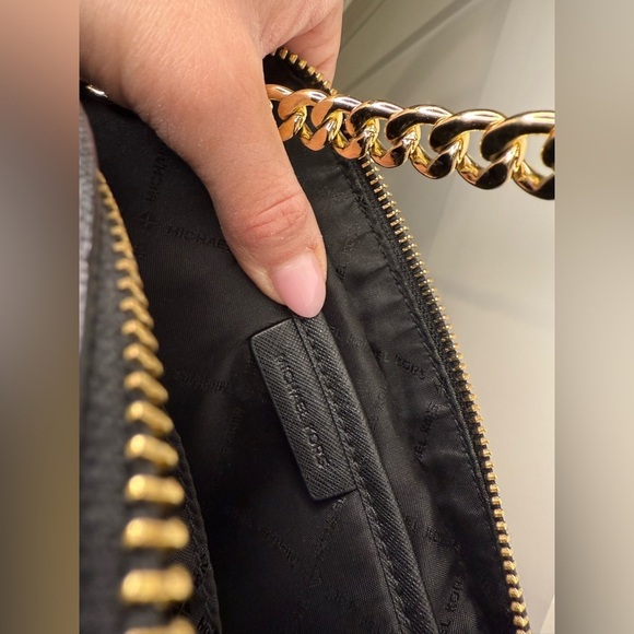 Michael Kors Jet Set Large Crossbody Saffiano Leather Bag, Black - Picture 9 of 9